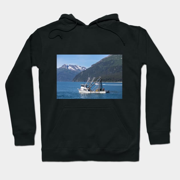 USA. Alaska. Fishing Boat Catching Fish. Hoodie by vadim19